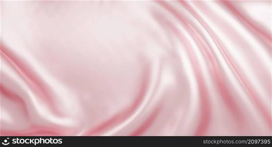 Pink fabric background with copy space 3d render