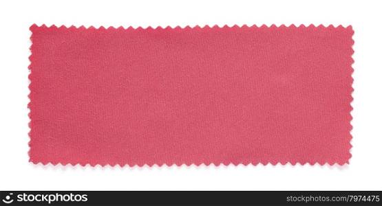 pink fabric swatch samples isolated on white background