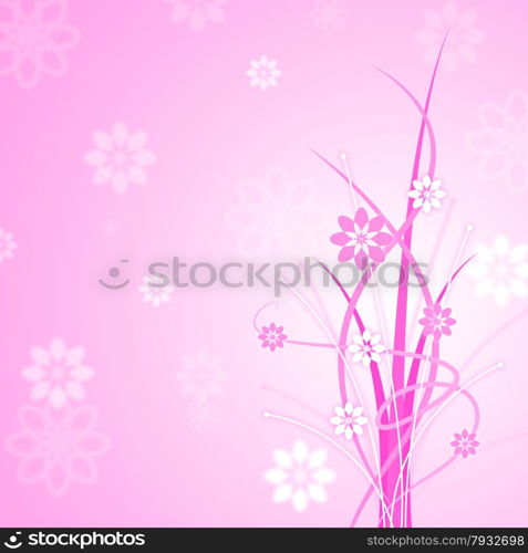 Pink Floral Representing Florist Background And Backdrop