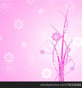 Pink Floral Representing Florist Background And Backdrop