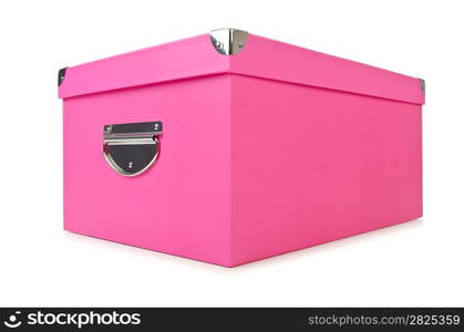 Pink giftboxes isolated on white