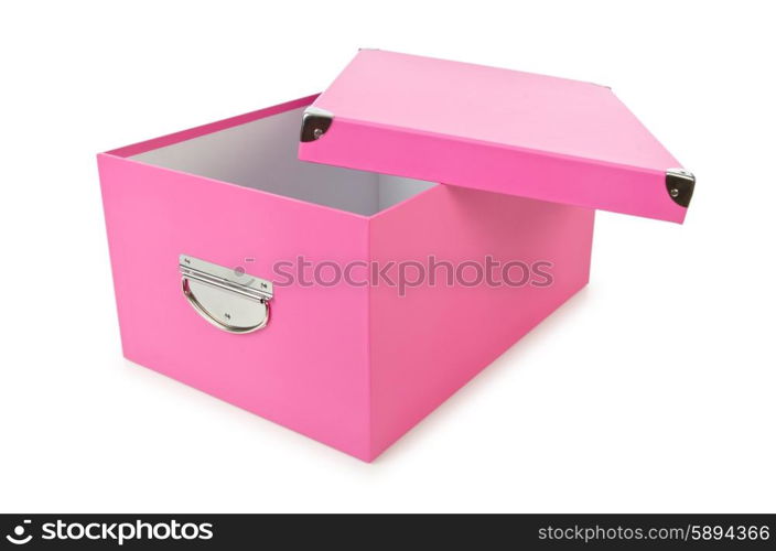 Pink giftboxes isolated on white