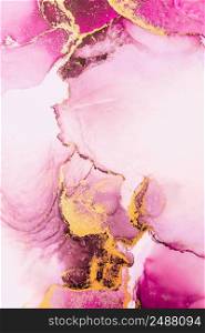 Pink gold abstract background of marble liquid ink art painting on paper . Image of original artwork watercolor alcohol ink paint on high quality paper texture .. Pink gold abstract background of marble liquid ink art painting on paper .