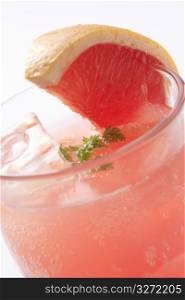 Pink grapefruit soda