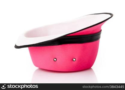 pink hat on white background