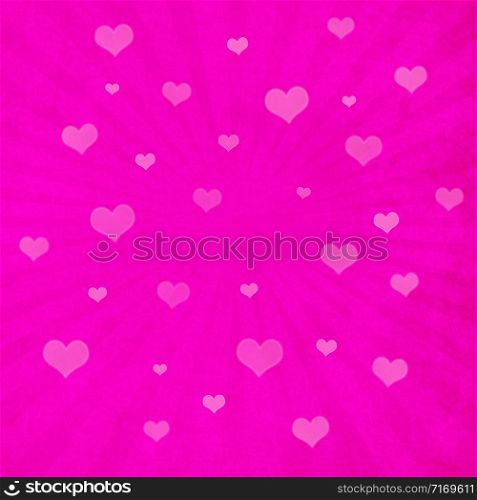 Pink hearts as background