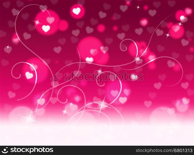 Pink Hearts Copyspace Showing Valentine Day And Love