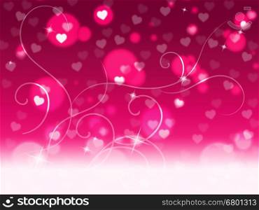 Pink Hearts Copyspace Showing Valentine Day And Love