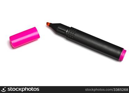 Pink highlighter isolated on white background