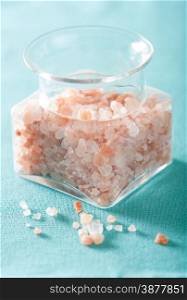 pink himalayan salt in jar