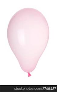 pink inflatable balloon isolated on white background