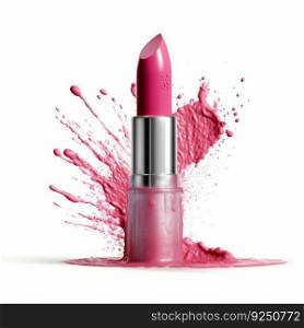 Pink lipstick. Illustration Generative AI
