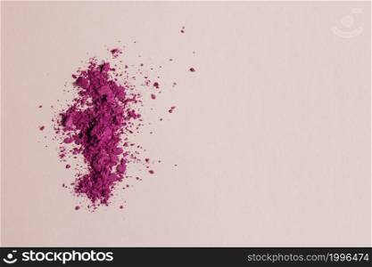 pink make up powder with space right