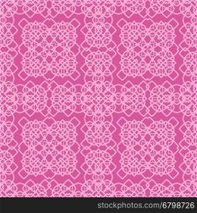 Pink Ornamental Seamless Line Pattern. Endless Texture. Oriental Geometric Ornament. Pink Ornamental Seamless Line Pattern