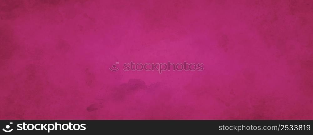 Pink painting with watercolor brush, Grunge splash watercolor background