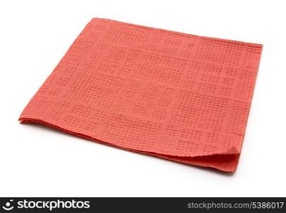 Pink paper napkin isolated on white