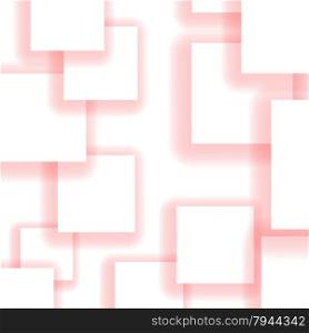 Pink Paper Squares Background. Abstract Geometric Pattern. Squares Background