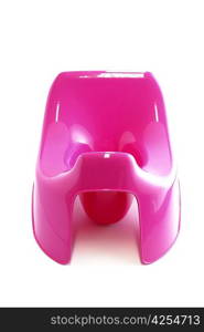 Pink plastic potty