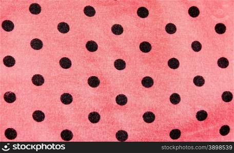 Pink polka dot fabric for background