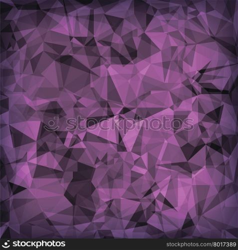 Pink Polygonal Background. Pink Crystal Triangle Pattern. Pink Polygonal Background.