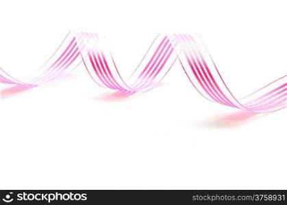 Pink ribbon, isolated on a white background
