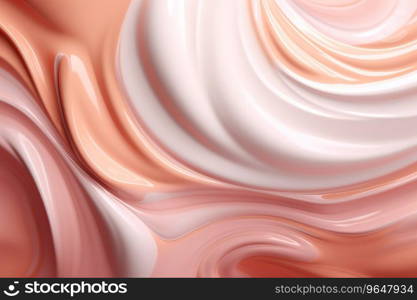 Pink, rippled cosmetic cream surface. Face creme, body lotion, moisturizer. Wavy, beauty cream texture. Skincare product background. Abstract backdrop. Generative AI. Pink, rippled cosmetic cream surface. Face creme, body lotion, moisturizer. Wavy, beauty cream texture. Skincare product background. Abstract backdrop. Generative AI.