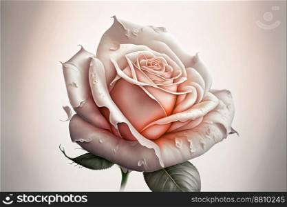 Pink rose flowers isolated on white background