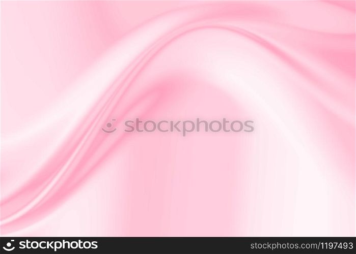 Pink silk or Satin abstract texture close up. Illustration. White and pink cloth background abstract with soft waves.. White and pink cloth background abstract with soft waves.