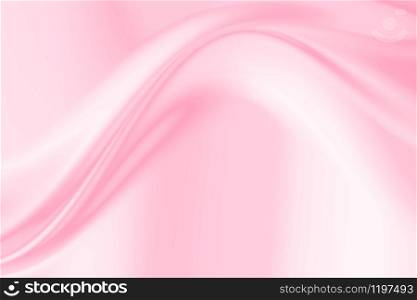 Pink silk or Satin abstract texture close up. Illustration. White and pink cloth background abstract with soft waves.. White and pink cloth background abstract with soft waves.