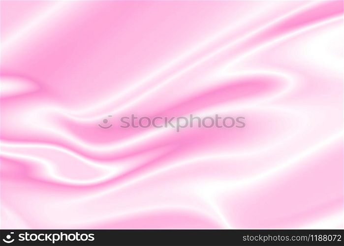 Pink silk texture close up. Illustration. White and pink cloth background abstract with soft waves.. Pink silk texture close up. Illustration