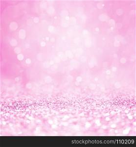 Pink Sparklng Defocused Romantic Background of Lights.