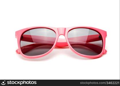 pink sunglasses isolated on a white background