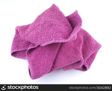 pink towel on a white background