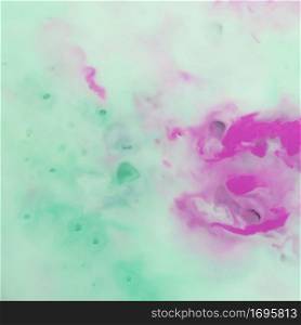 pink watercolor mixed with turquoise foam backdrop