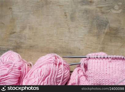 Pink wool as a background