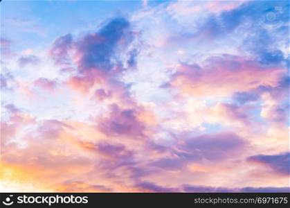 Pinky , Vanilla , candy sky with scattered clouds
