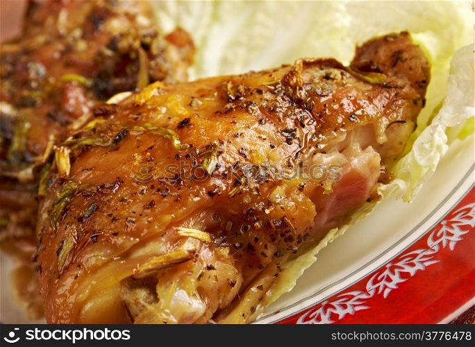 Pintade rotie - Chicken with spice