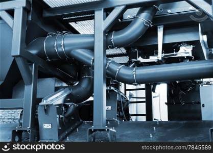 pipe system to a modern plant