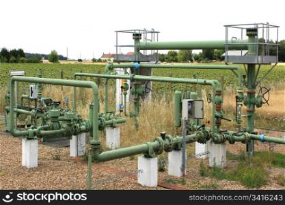 pipes and valves for the transport of gas for fossil energy