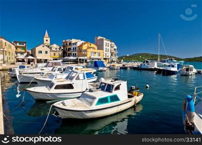Pirovac boats and harbor view, Dalmatia, Croatia