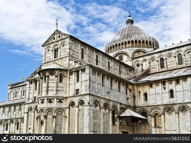 Pisa Cathedral lateral view and dome