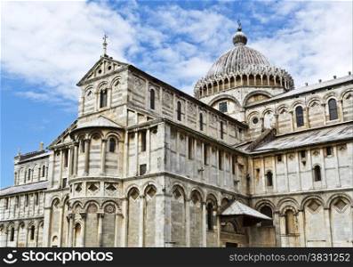 Pisa Cathedral lateral view and dome