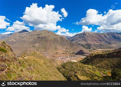 Pisac is a Peruvian village in the Sacred Valley.
