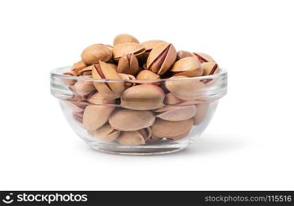 Pistachio nuts. Isolated on a white background.. Pistachio nuts