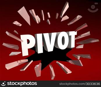 Pivot Change Adapt Business Model Direction 3d Illustration