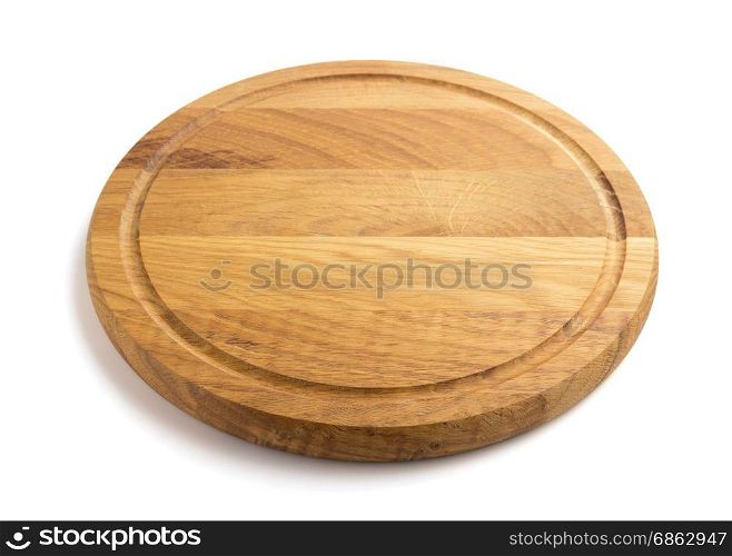 pizza board and napkin isolated on white background