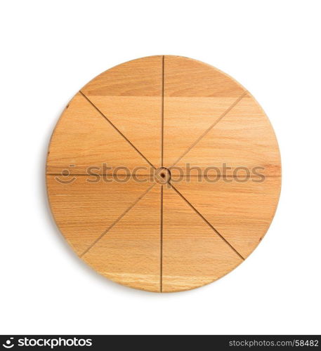 pizza board isolated on white background