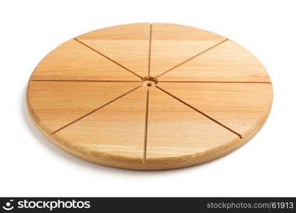 pizza board isolated on white background