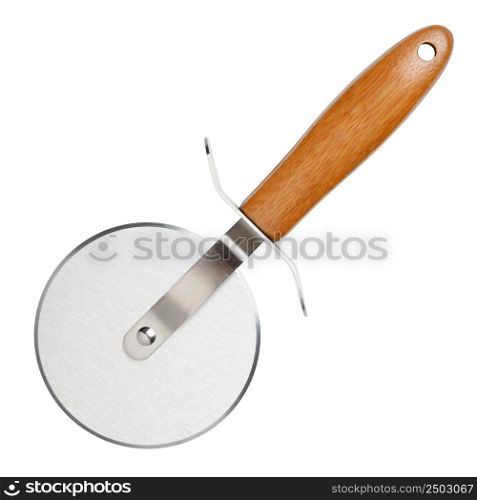 Pizza cutter knife isolated on white