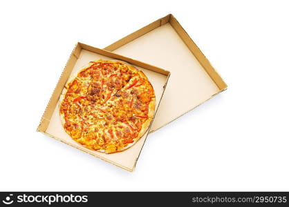 Pizza isolated on the white background